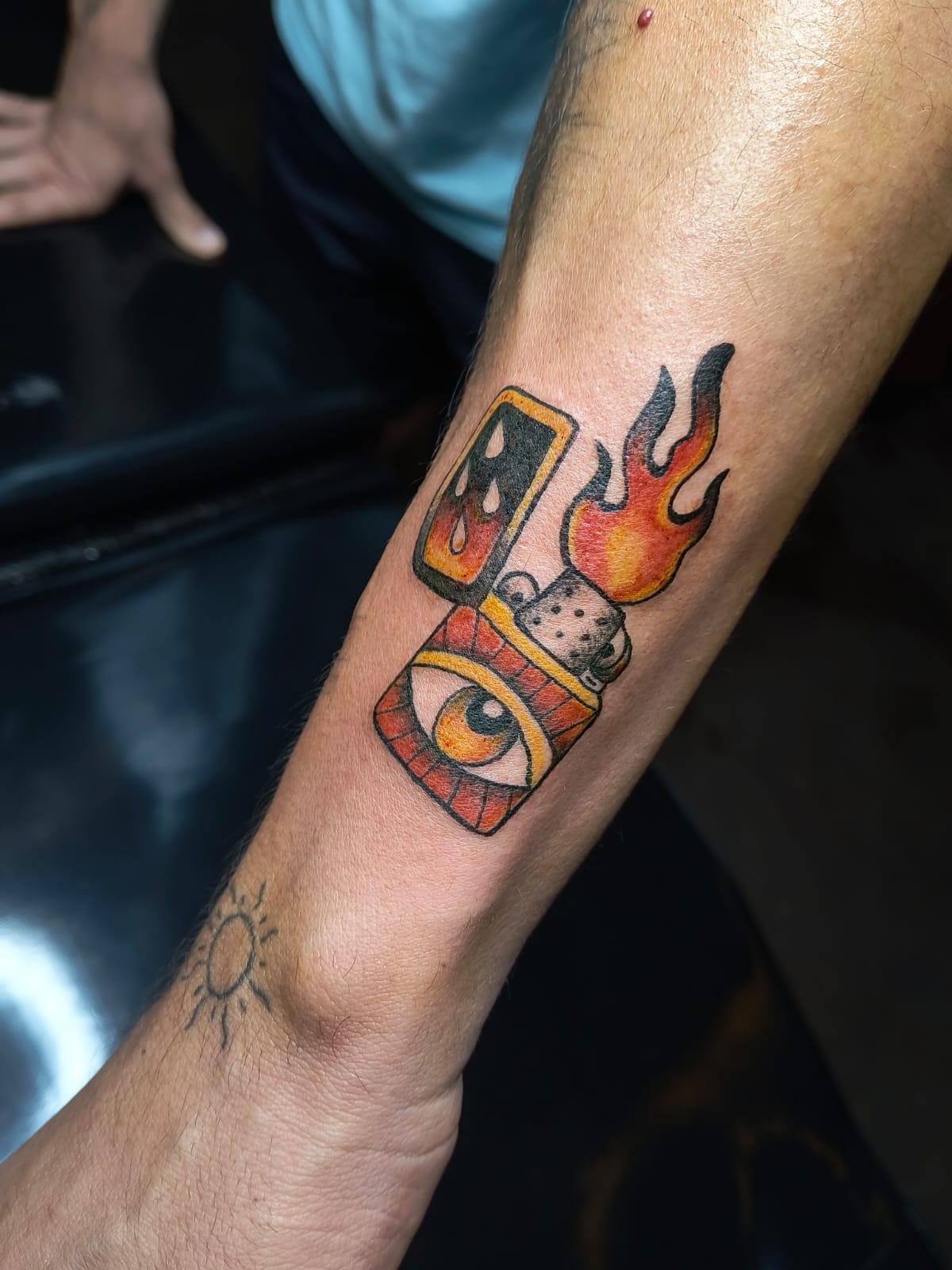 Tatuagem Old school feita por Aline Druco em São Thomé das Letras