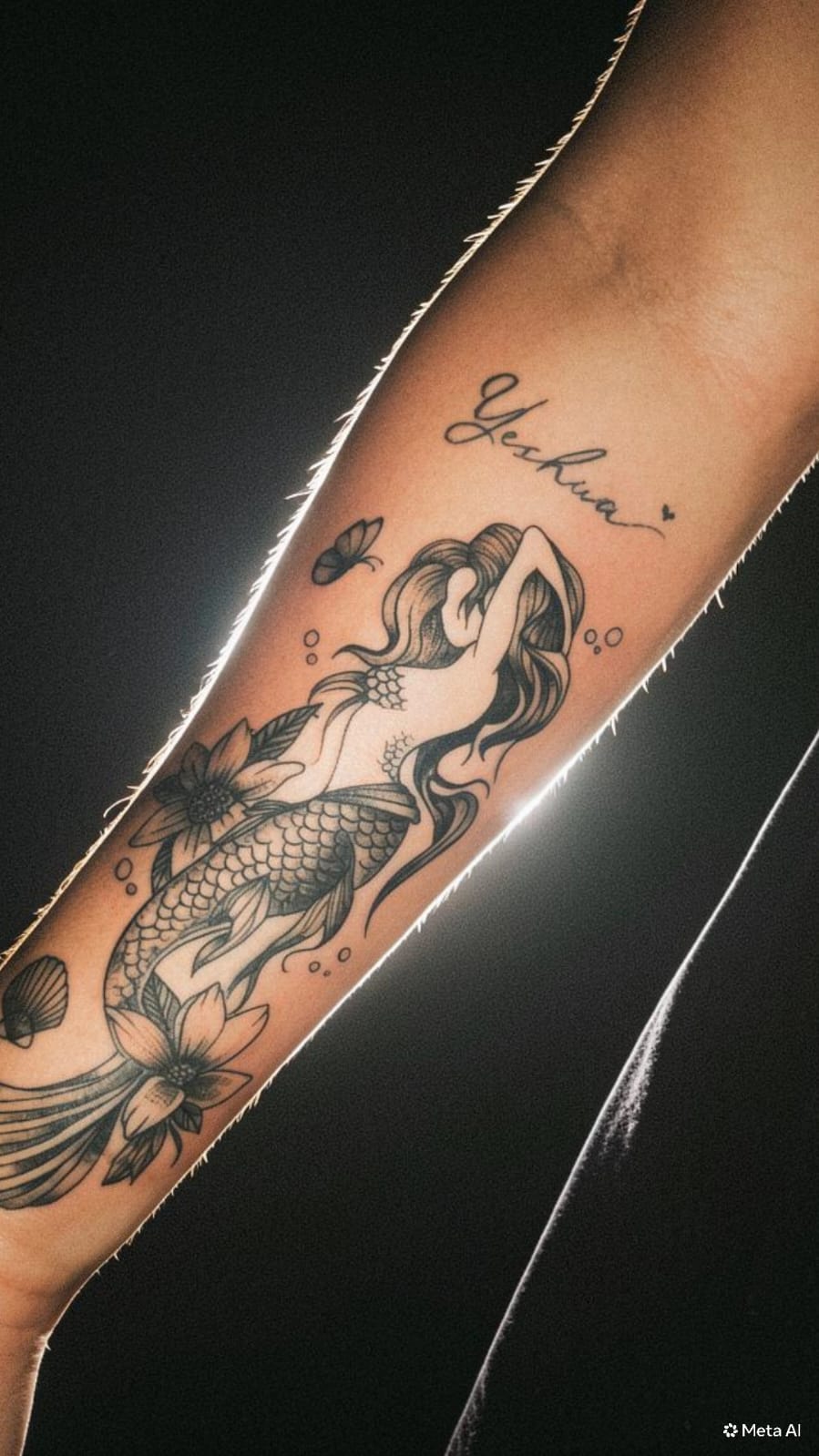 Tatuagem Sereia feita por Aline Druco em São Thomé das Letras